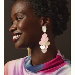 NEW Anthropology Drop Earrings in Ivory